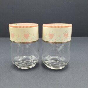 Corelle Forever Yours Spice Shakers Gemco Pink Hearts Salt & Pepper Shakers